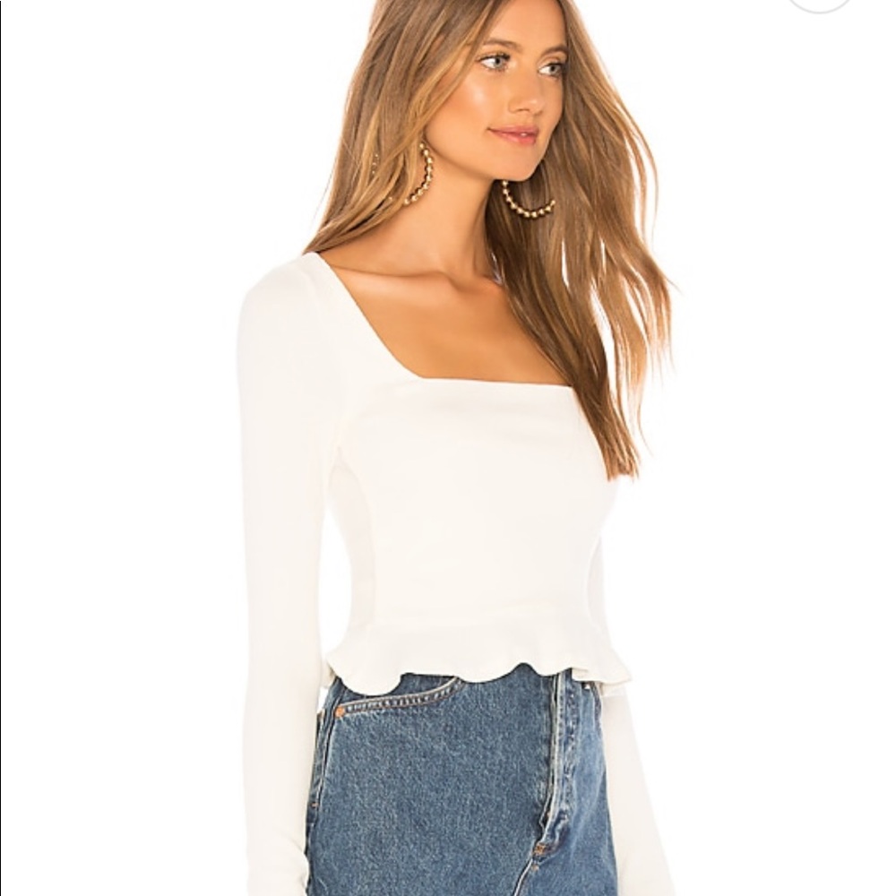 NWT Superdown Priscilla Ribbed Top